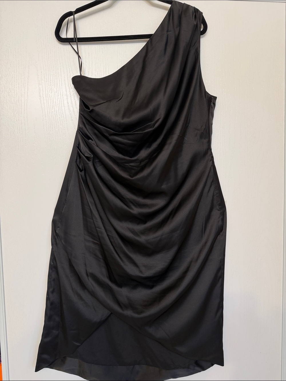 Elegant One-Shoulder Black Dress
